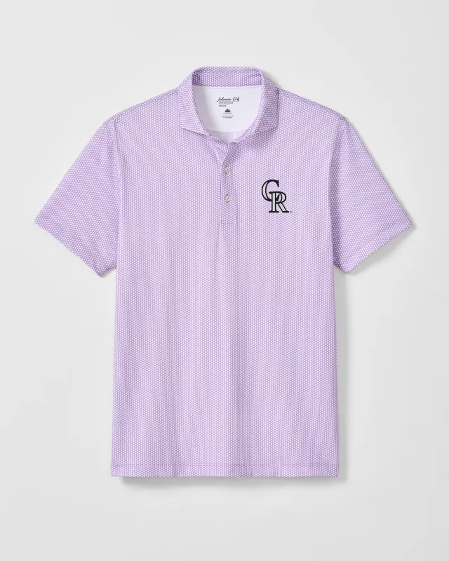 Colorado Rockies Hex Performance Jersey Polo made by Johnnie-O