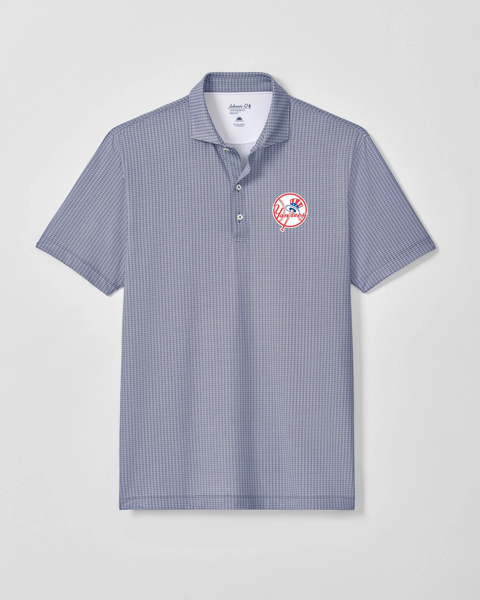 New York Yankees Hat Crosslink Printed Performance Jersey Polo - Cooperstown Hat Logo sold by Johnnie-O product image thumbnail 2