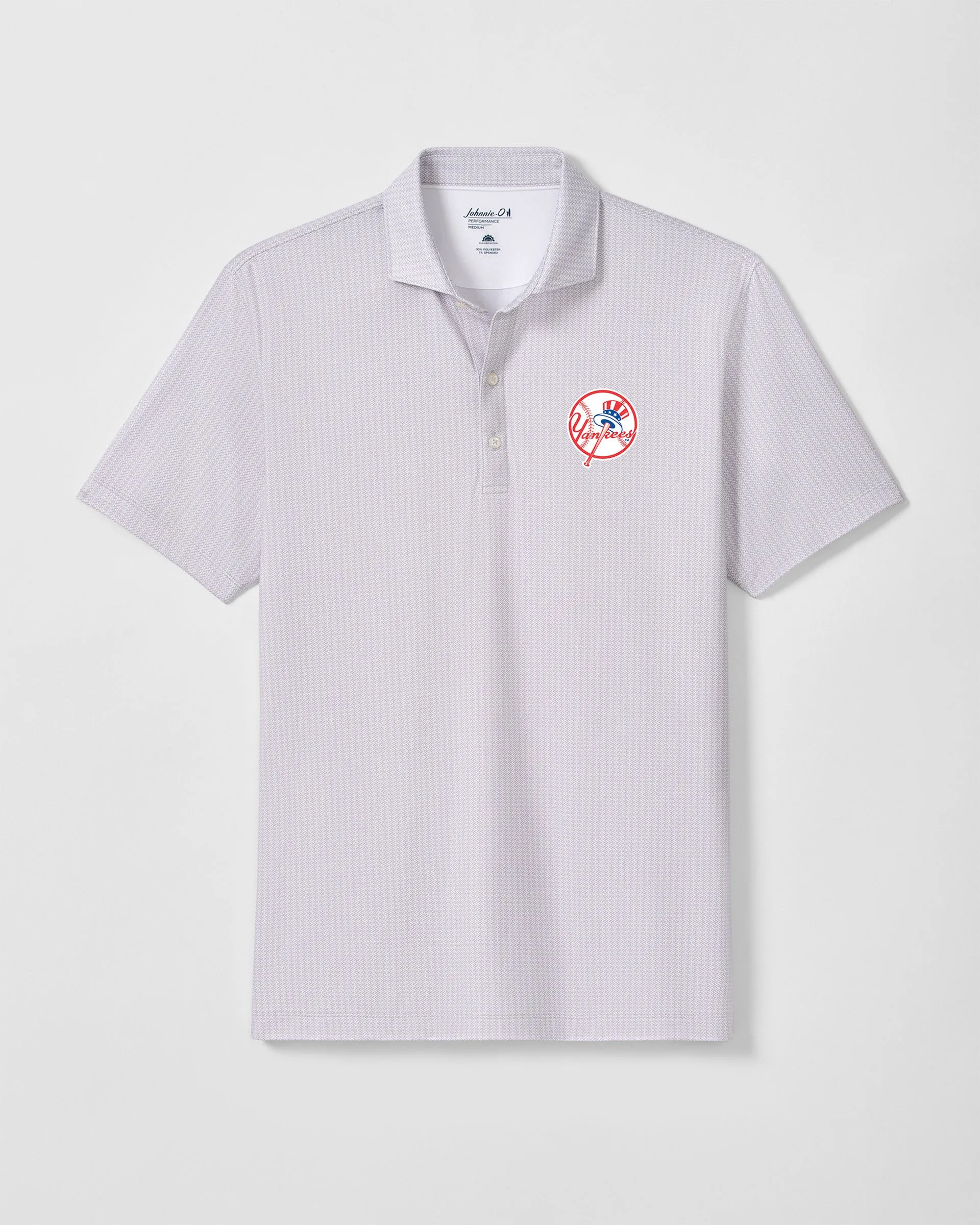 New York Yankees Hat Crosslink Printed Performance Jersey Polo - Cooperstown Hat Logo sold by Johnnie-O product image thumbnail 3