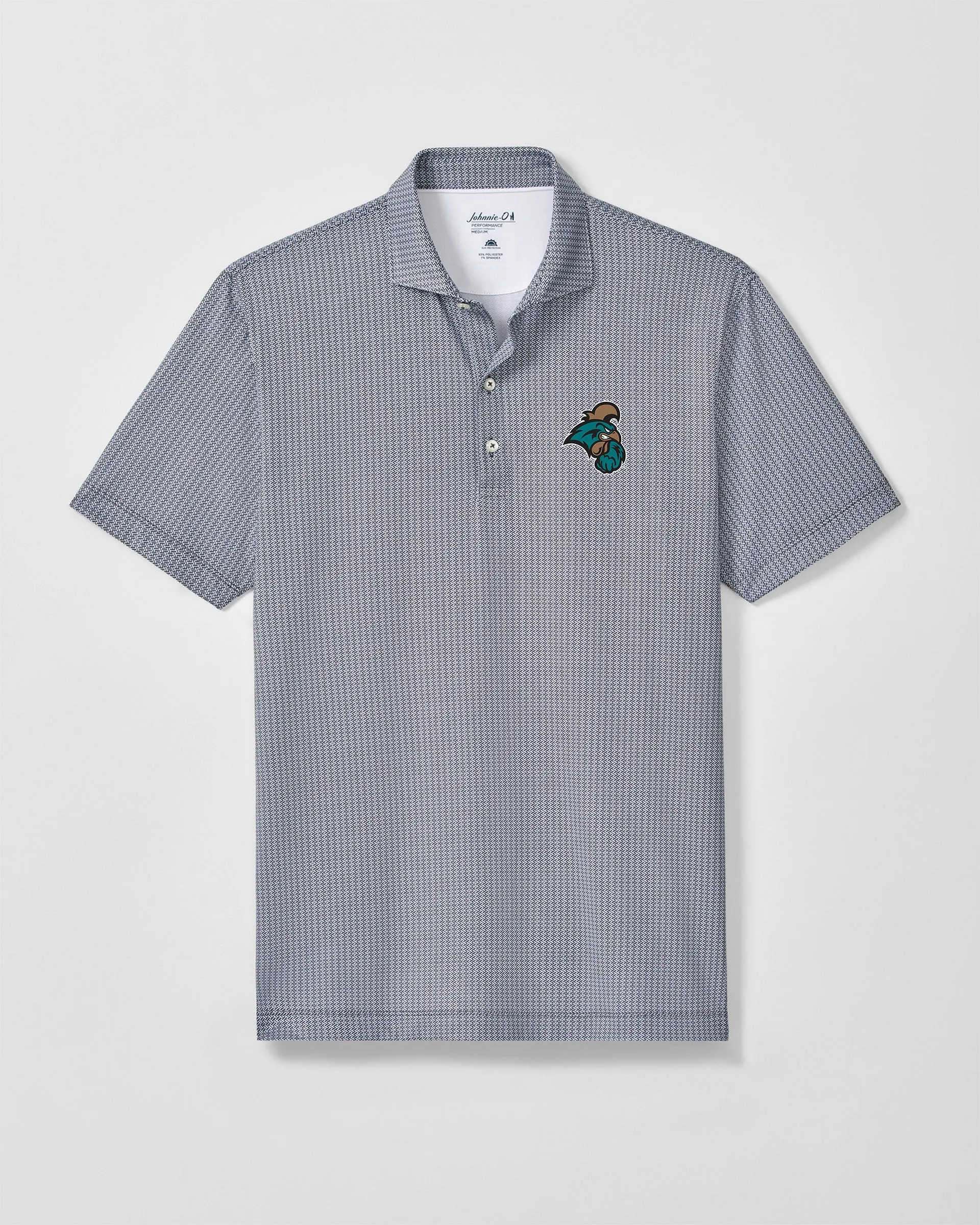 Coastal Carolina University Crosslink Printed Performance Jersey Polo sold by Johnnie-O