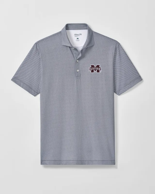 Mississippi State University Crosslink Printed Performance Jersey Polo made by Johnnie-O