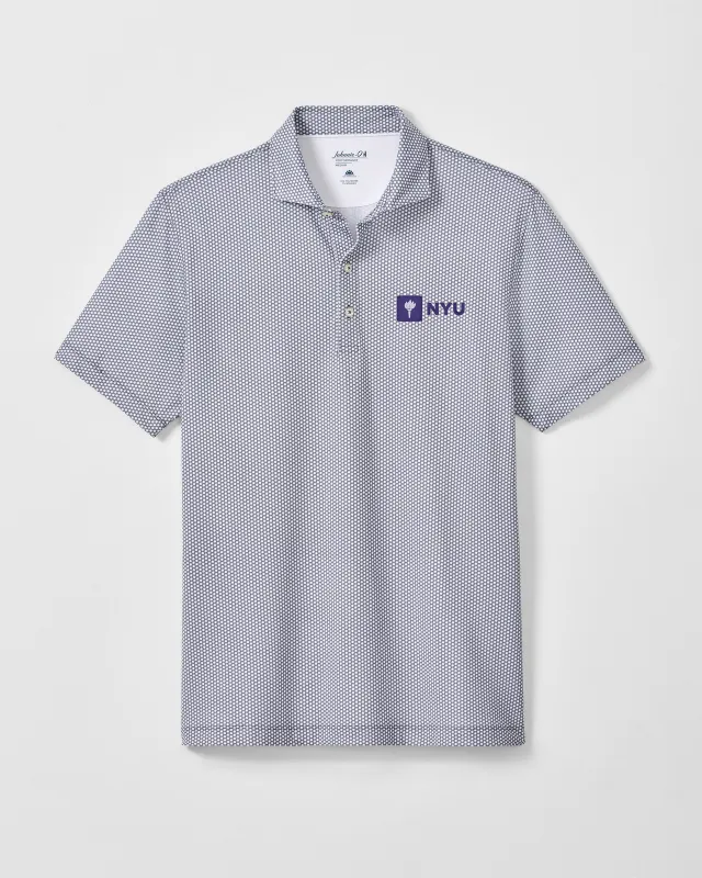 New York University Hex Performance Jersey Polo made by Johnnie-O