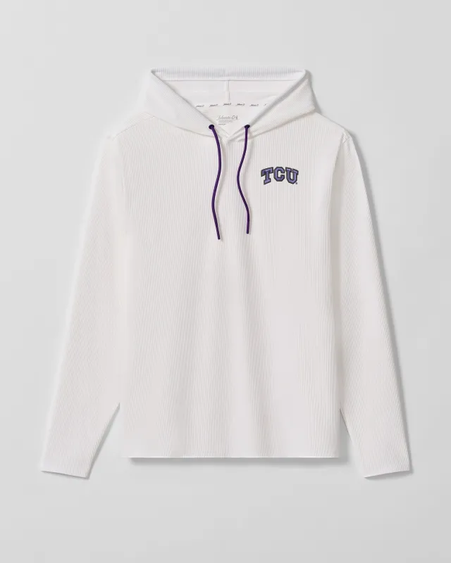 Texas Christian University Hoppin Pop Performance Hoodie made by Johnnie-O