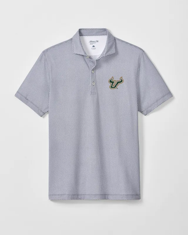 University of South Florida Hex Performance Jersey Polo made by Johnnie-O