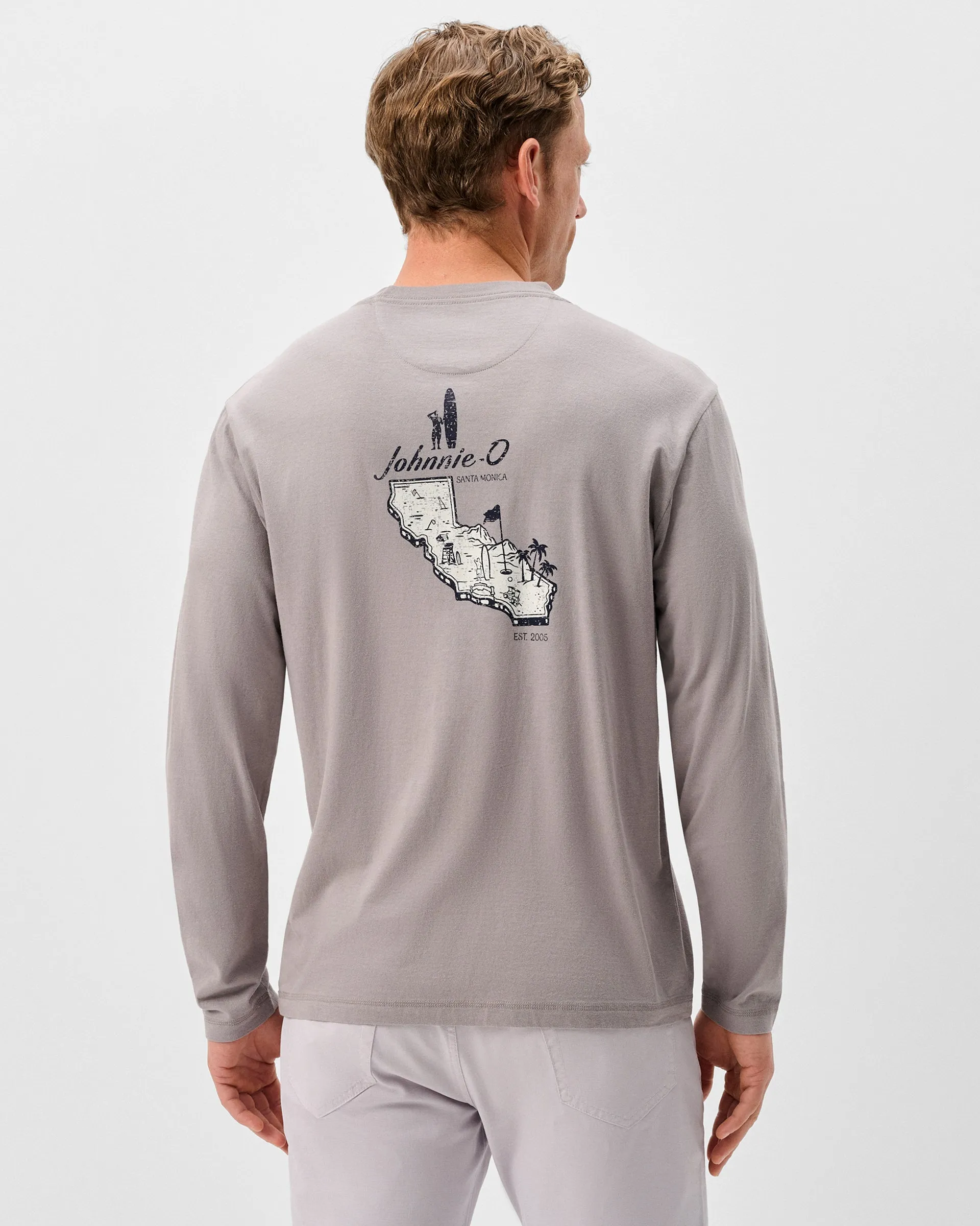 Long Sleeve Pocket T-Shirt - Santa Monica sold by Johnnie-O