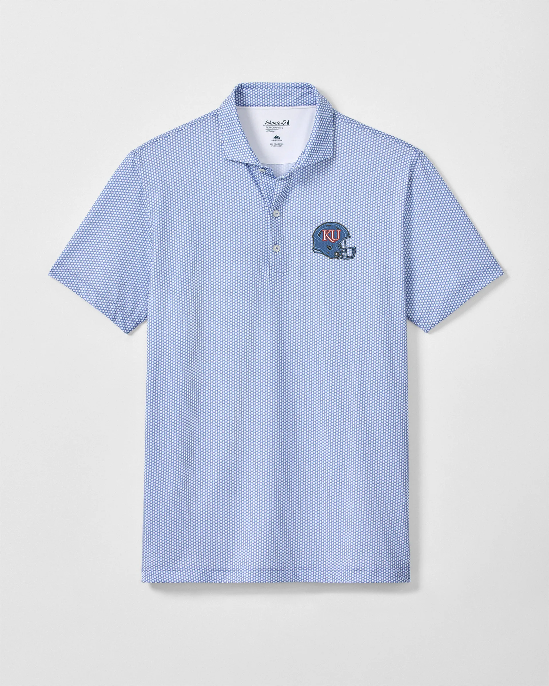 University of Kansas Hex Performance Jersey Polo - Helmet Logo sold by Johnnie-O product image thumbnail 4
