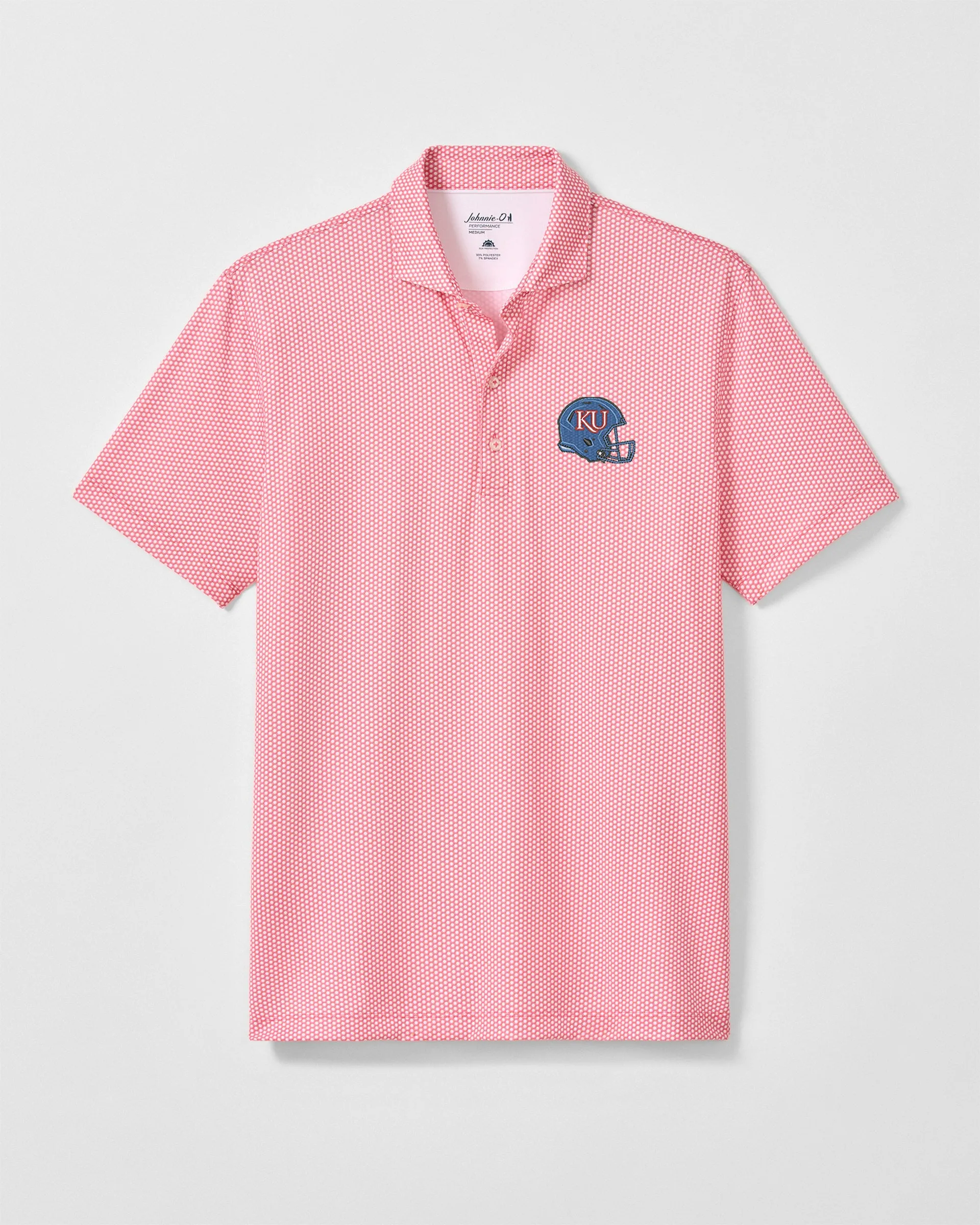 University of Kansas Hex Performance Jersey Polo - Helmet Logo sold by Johnnie-O product image thumbnail 3