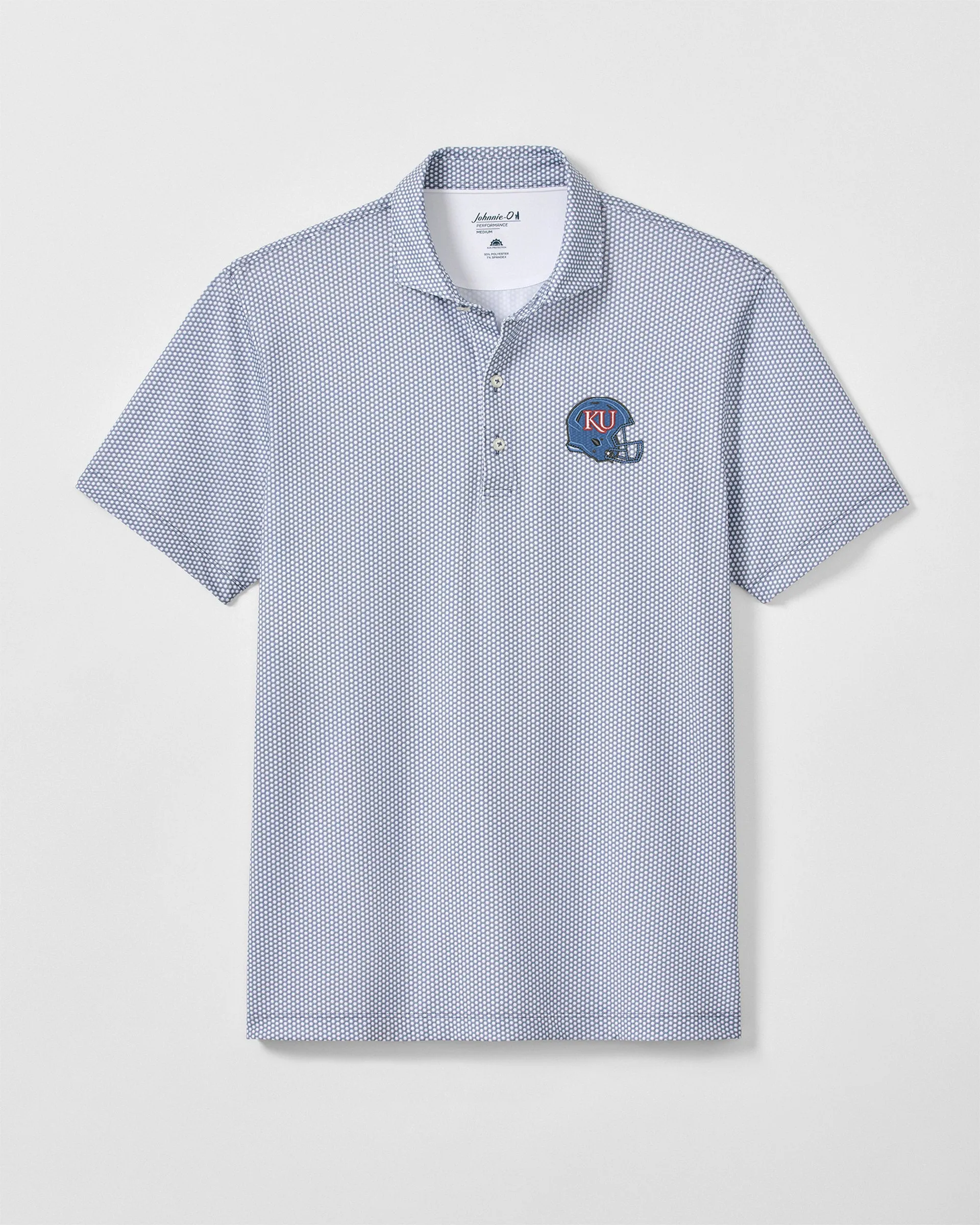 University of Kansas Hex Performance Jersey Polo - Helmet Logo sold by Johnnie-O product image thumbnail 2