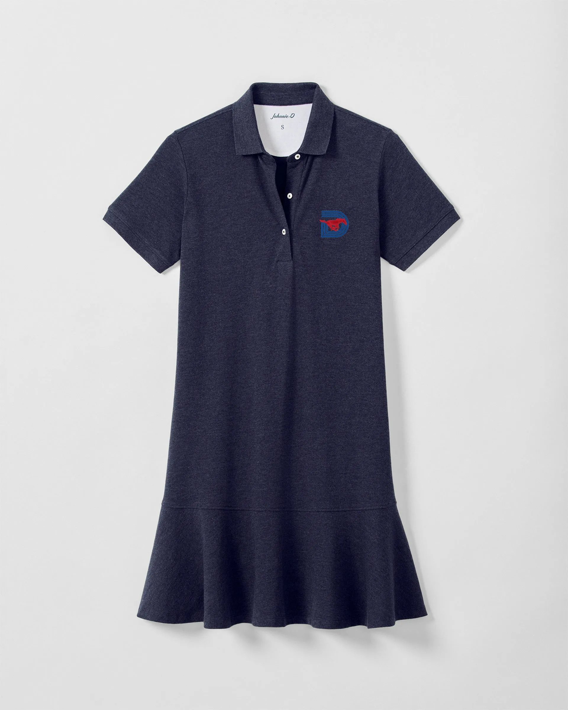 Women's Southern Methodist University Janie Pique Mini Polo Dress - Triple D Logo sold by Johnnie-O