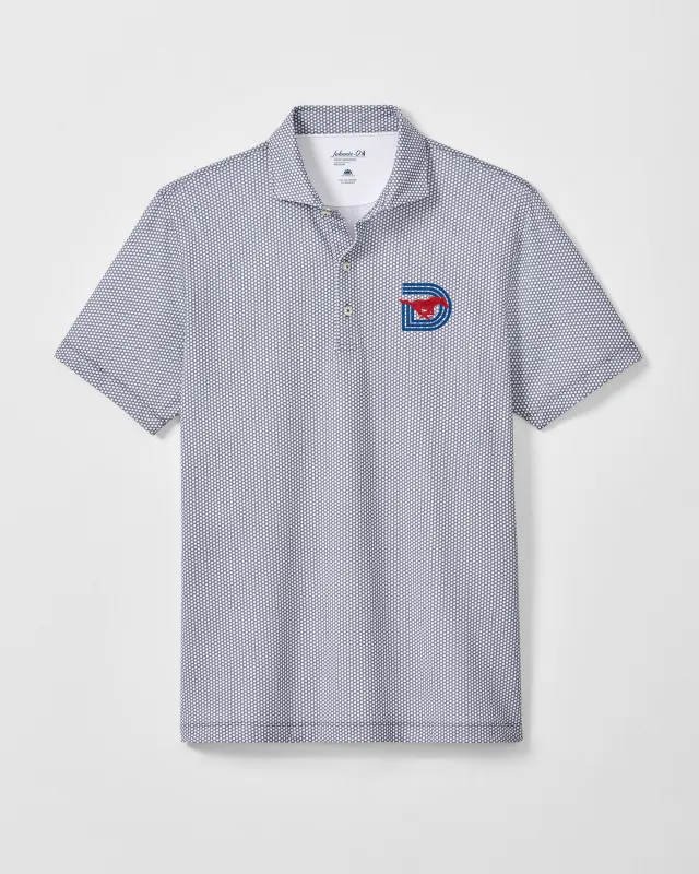 Southern Methodist University Hex Performance Jersey Polo - Triple D Logo made by Johnnie-O