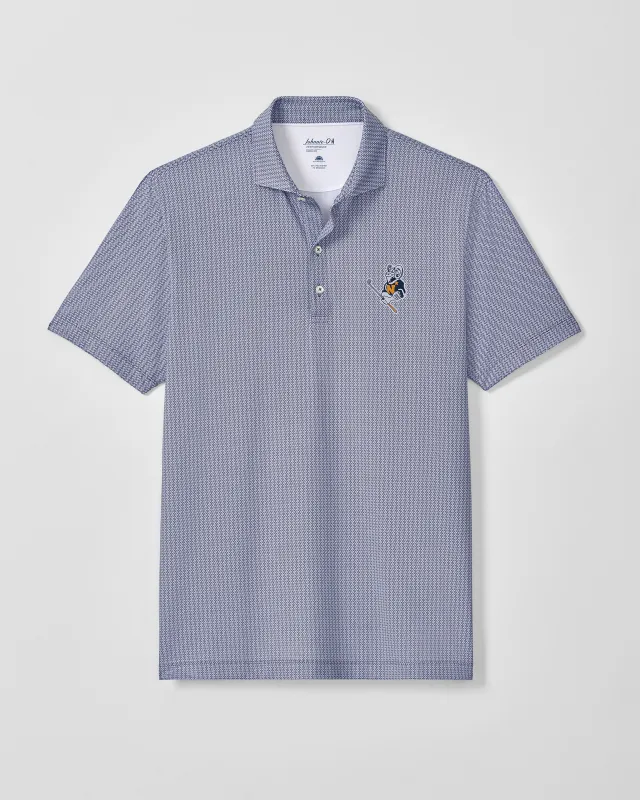 U.S. Naval Academy Crosslink Printed Performance Jersey Polo - Golf Logo made by Johnnie-O