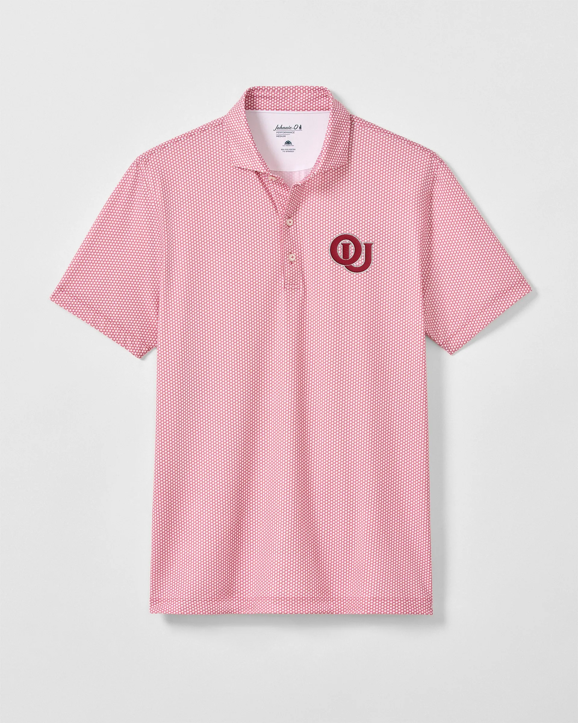 University of Oklahoma Hex Performance Jersey Polo - Vintage Logo sold by Johnnie-O product image thumbnail 2