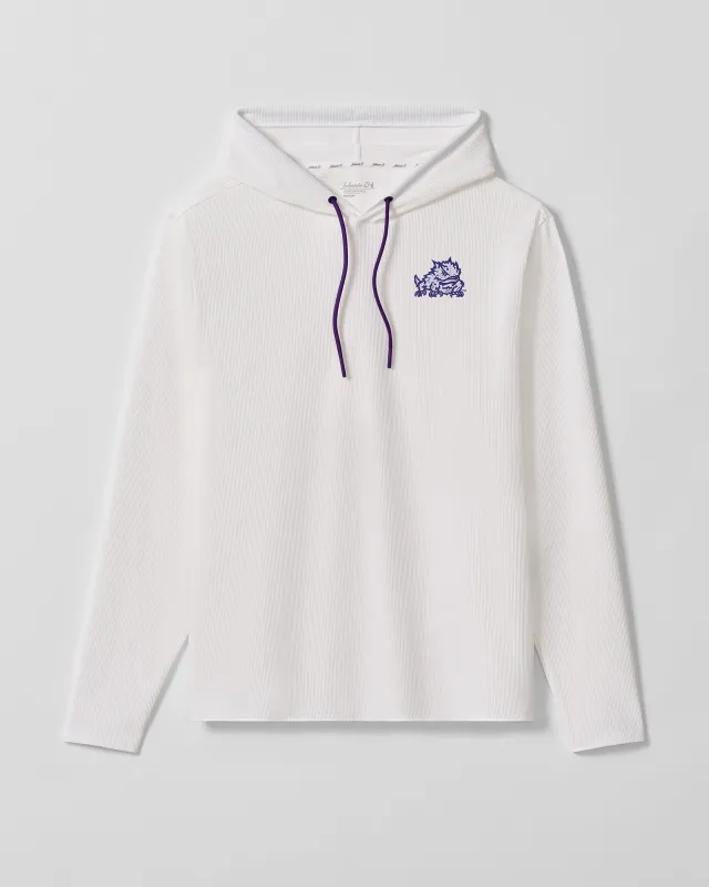 Texas Christian University Hoppin Pop Performance Hoodie - Horned Frog Logo made by Johnnie-O