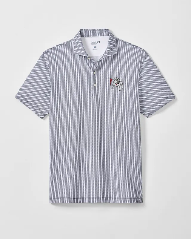 University of Georgia Hex Performance Jersey Polo - Vintage Logo made by Johnnie-O