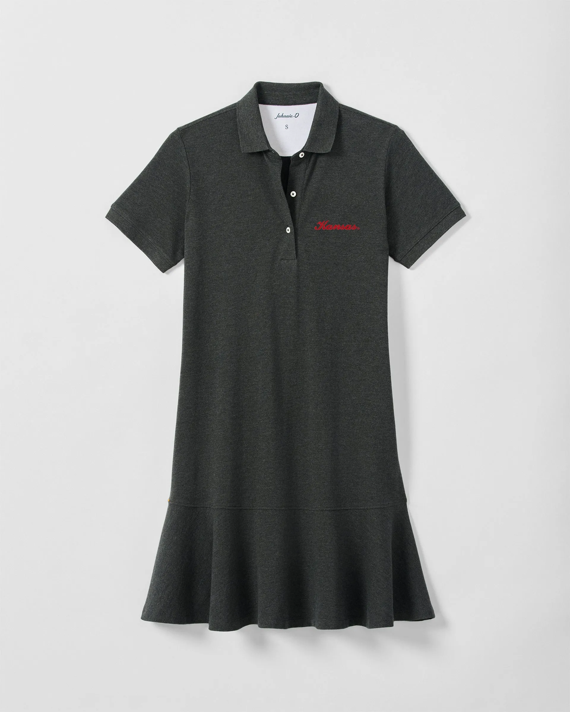 Women's University of Kansas Janie Pique Mini Polo Dress - Script Logo sold by Johnnie-O product image thumbnail 5