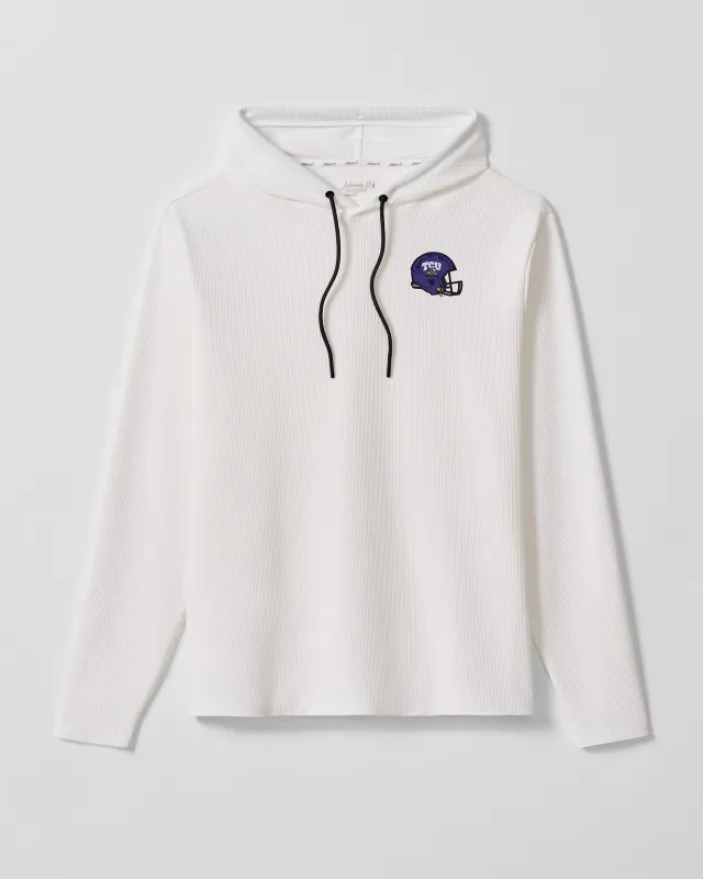Texas Christian University Hoppin Pop Performance Hoodie - Helmet Logo made by Johnnie-O