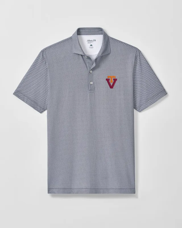 Virginia Tech Crosslink Printed Performance Jersey Polo - Vault Logo made by Johnnie-O