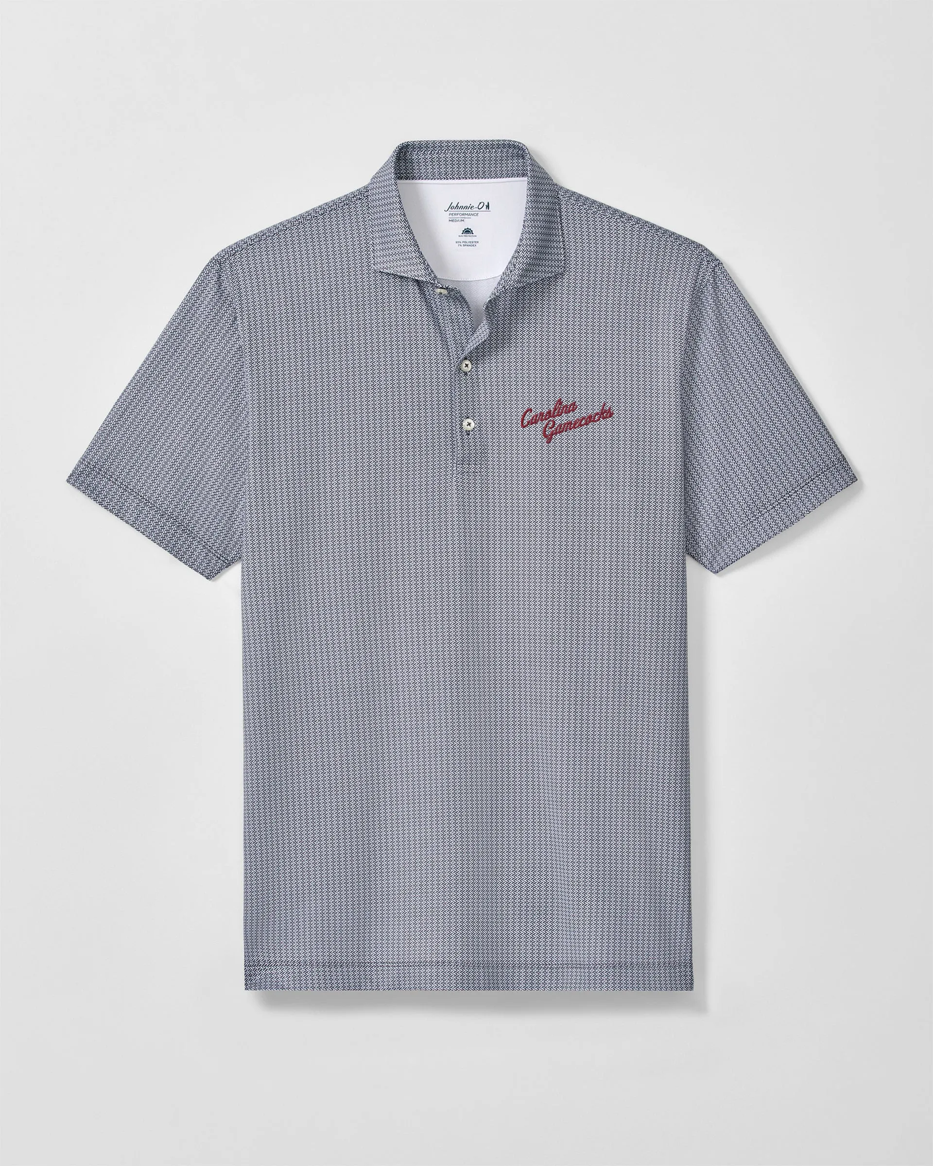 University of South Carolina Crosslink Printed Performance Jersey Polo - Vault Logo sold by Johnnie-O