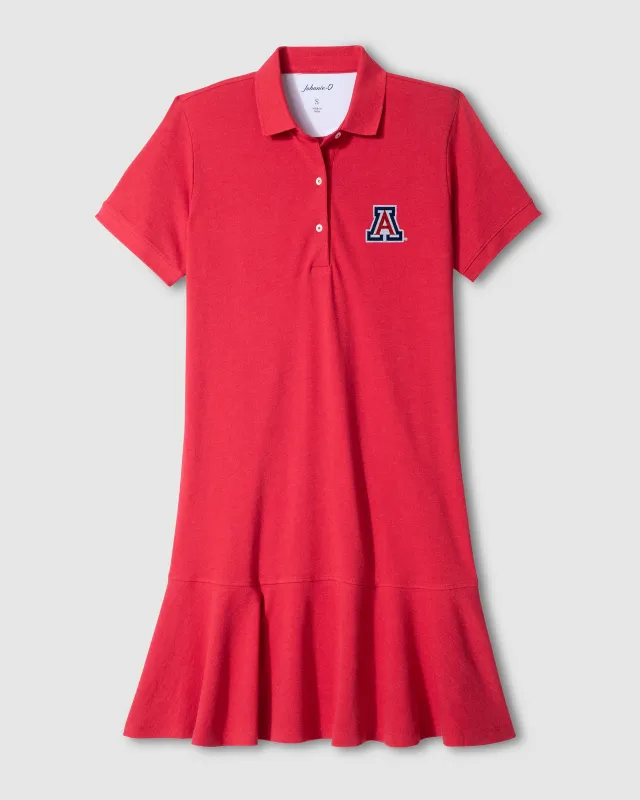 Women's University of Arizona Janie Pique Mini Polo Dress made by Johnnie-O