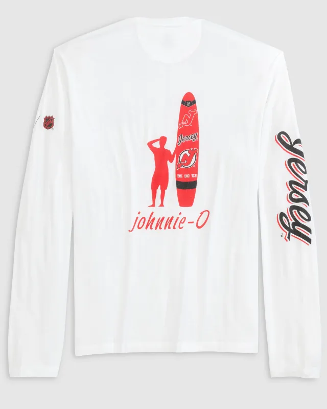 New Jersey Devils Adam Long Sleeve T-shirt made by Johnnie-O