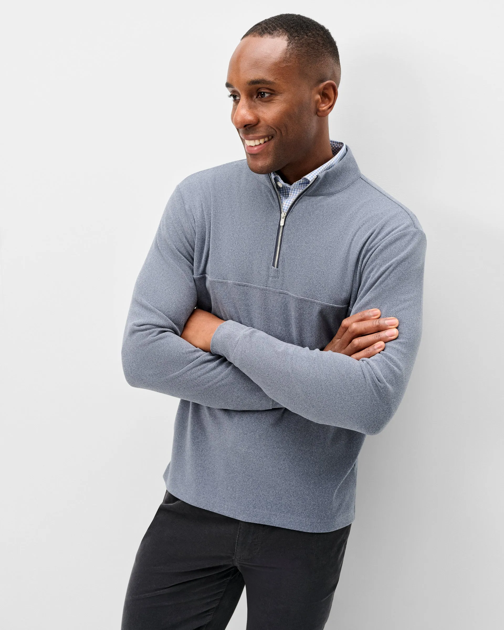Mikey Fleece 1/4 Zip Pullover - Solid sold by Johnnie-O product image thumbnail 4