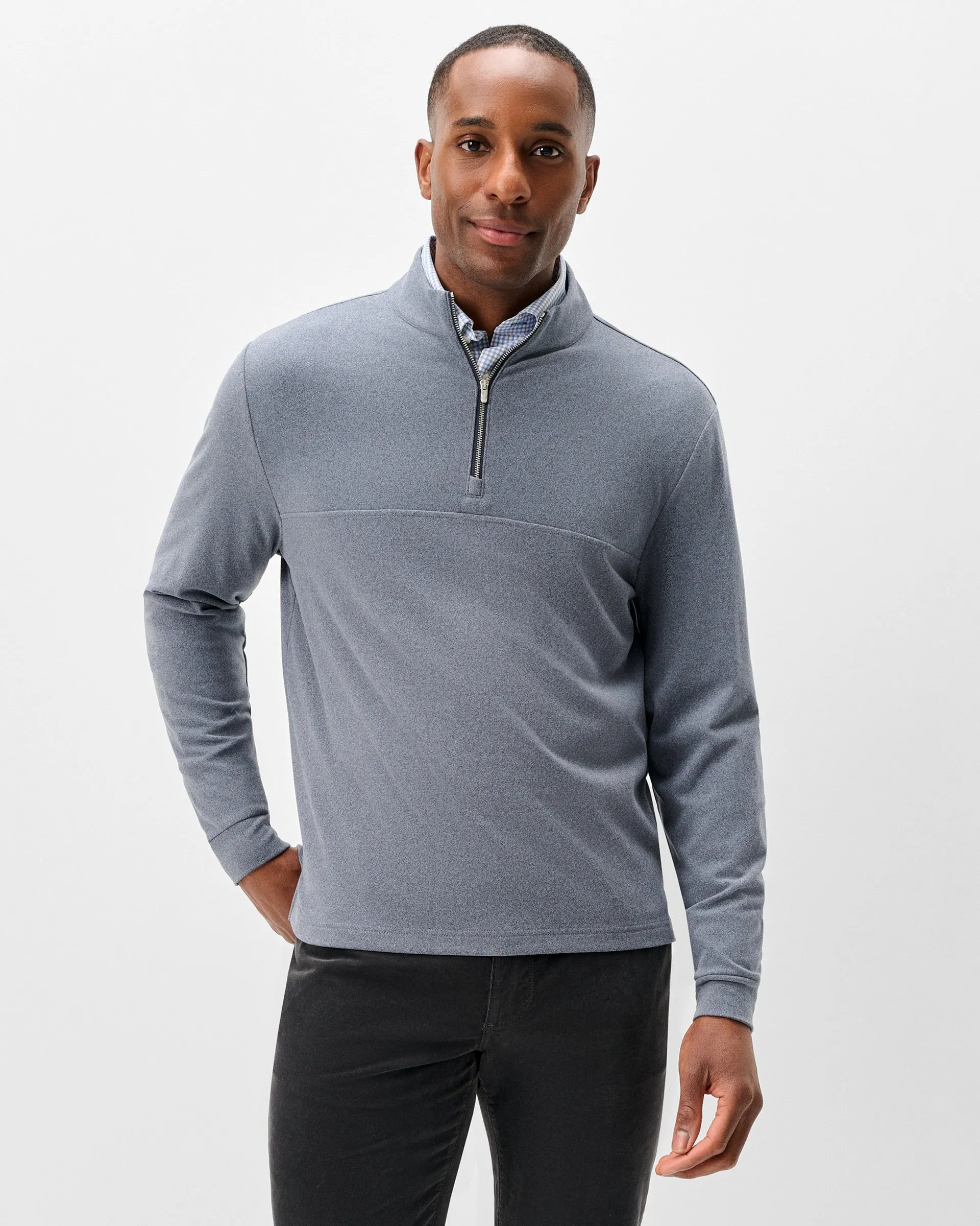 Mikey Fleece 1/4 Zip Pullover - Solid sold by Johnnie-O