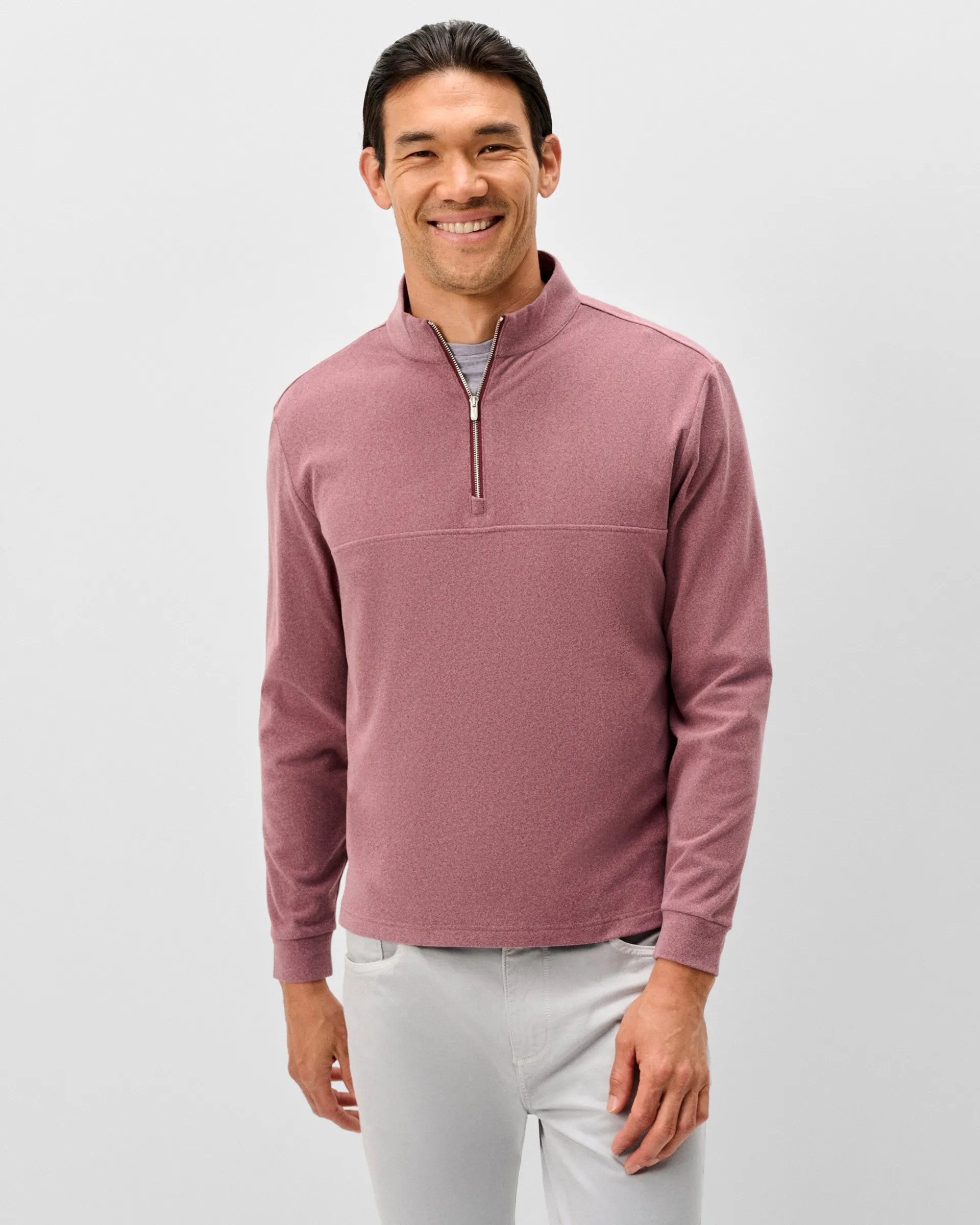 Mikey Fleece 1/4 Zip Pullover - Solid sold by Johnnie-O