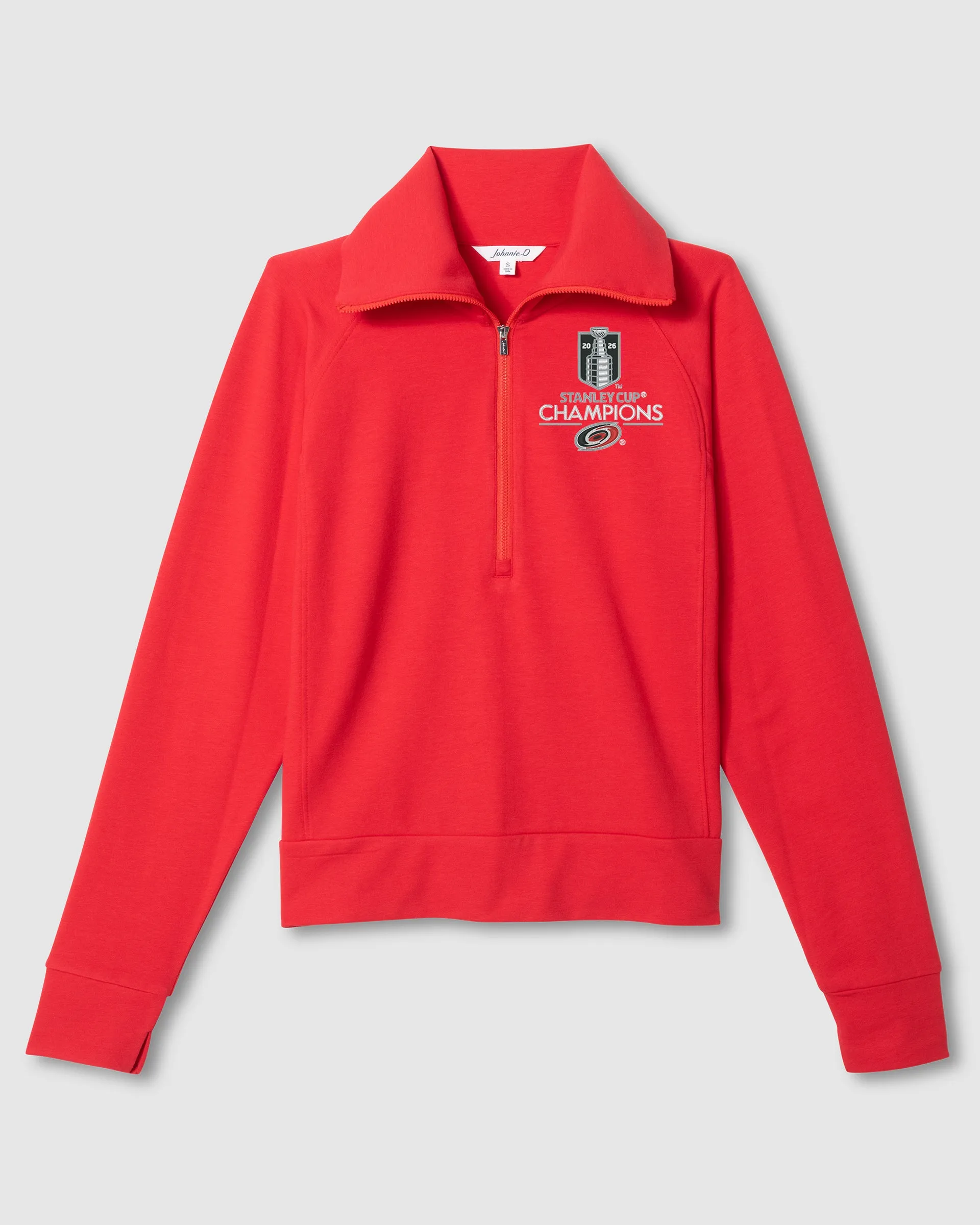 Women's Carolina Hurricanes Eliza Half Zip - 2026 Stanley Cup Championship Logo sold by Johnnie-O product image thumbnail 2
