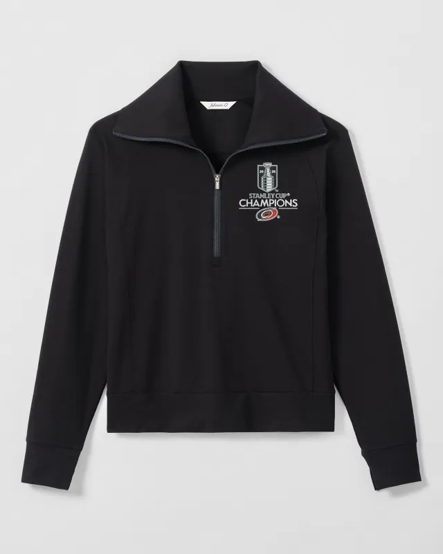 Women's Carolina Hurricanes Eliza Half Zip - 2026 Stanley Cup Championship Logo made by Johnnie-O