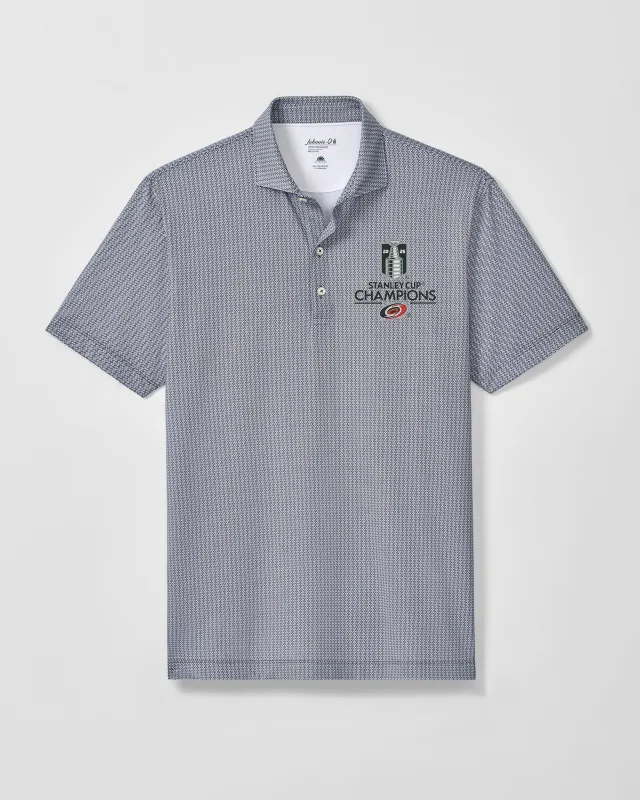 Carolina Hurricanes Crosslink Printed Performance Jersey Polo - 2026 Stanley Cup Championship Logo made by Johnnie-O