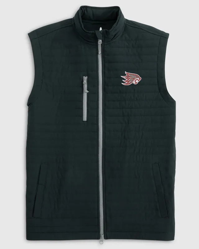 California State University, Chico Crosswind Quilted Performance Vest made by Johnnie-O