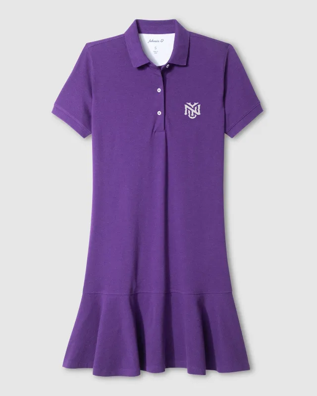 Women's New York University Janie Pique Mini Polo Dress made by Johnnie-O
