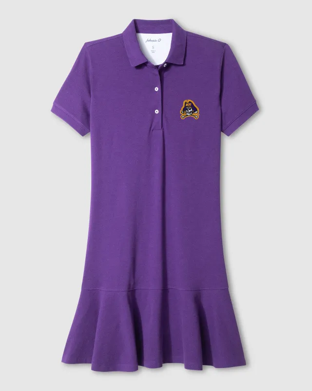 Women's East Carolina University Janie Pique Mini Polo Dress made by Johnnie-O