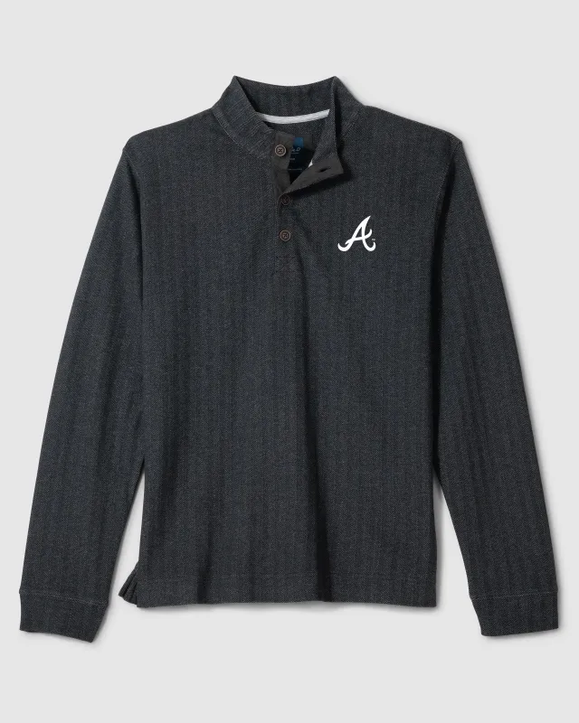 Atlanta Braves Cotton Blend Henley made by Johnnie-O