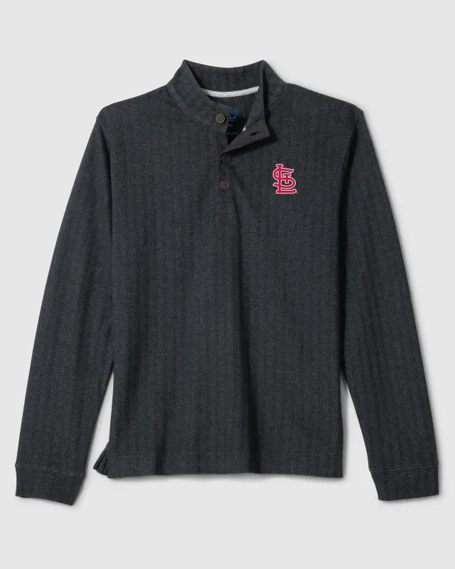 St. Louis Cardinals Cotton Blend Henley made by Johnnie-O