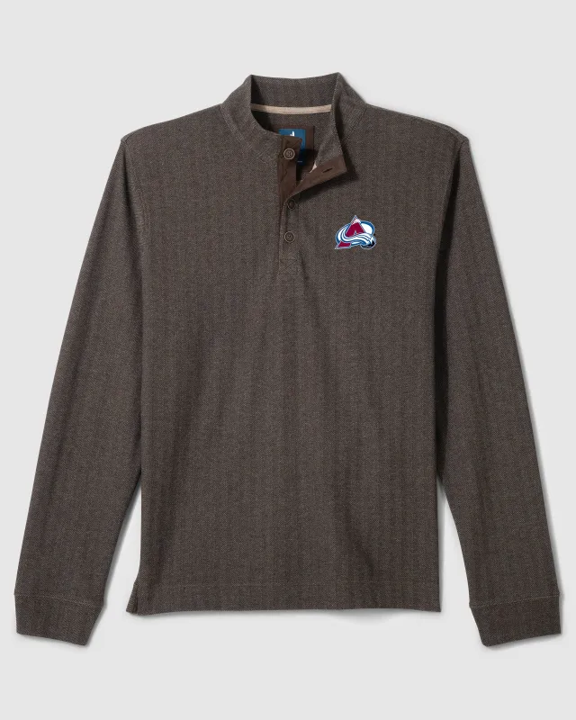 Colorado Avalanche Cotton Blend Henley made by Johnnie-O