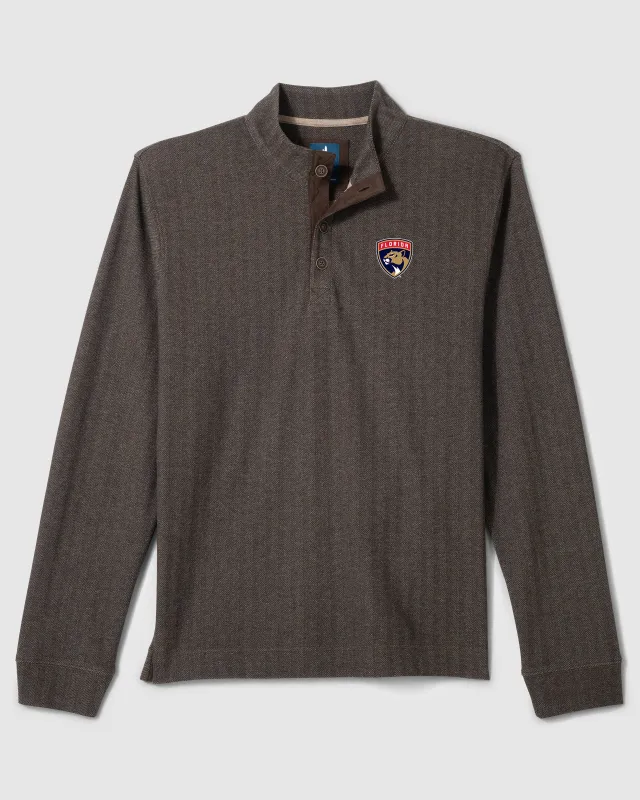 Florida Panthers Cotton Blend Henley made by Johnnie-O
