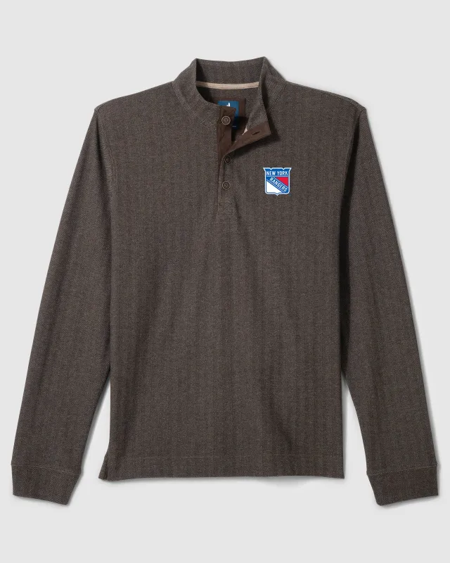 New York Rangers Cotton Blend Henley made by Johnnie-O