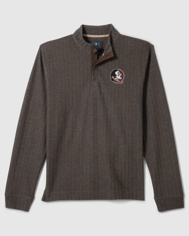 Florida State University Cotton Blend Henley made by Johnnie-O