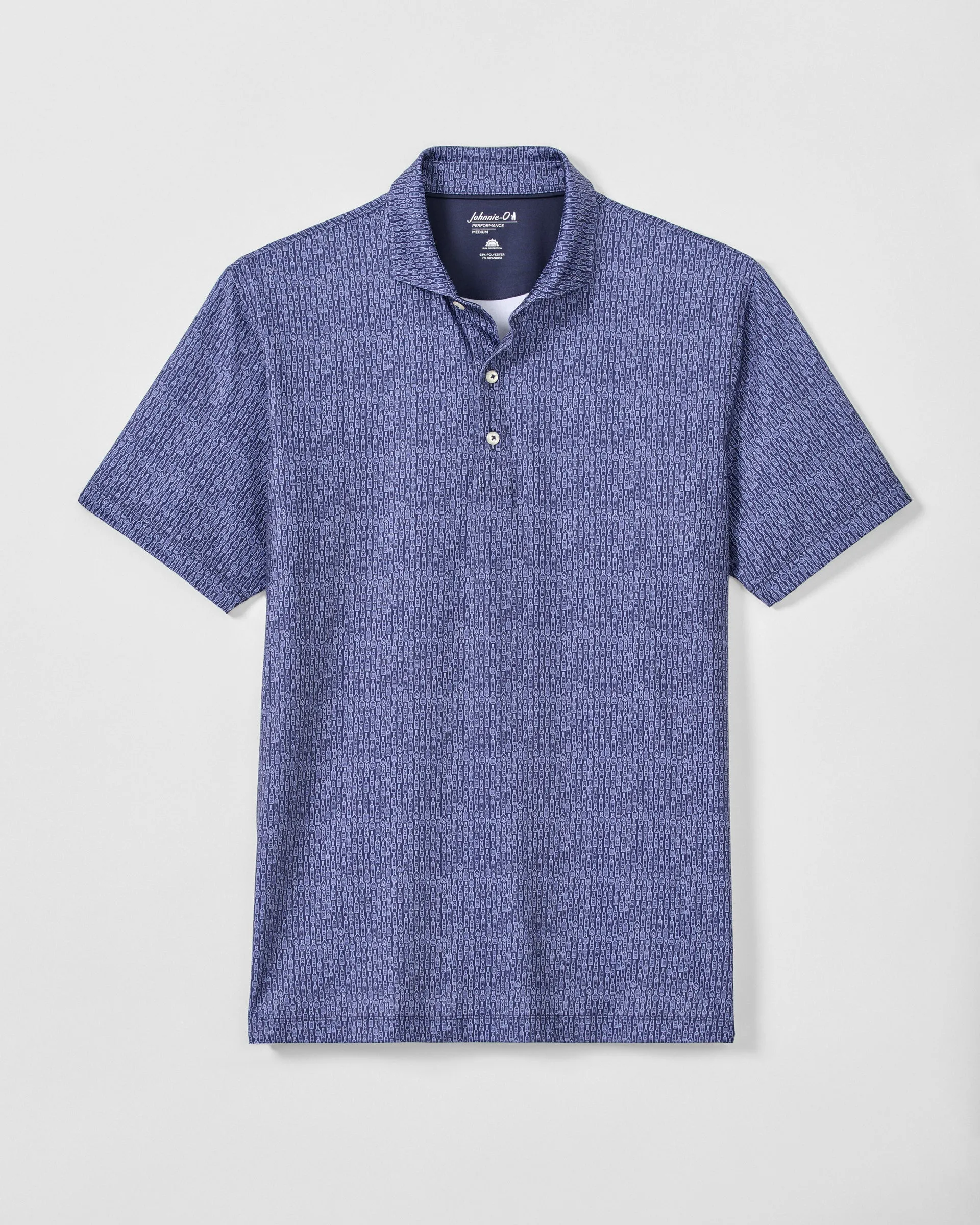 PerryGolf Performance Jersey Polo - Bars Open sold by Johnnie-O
