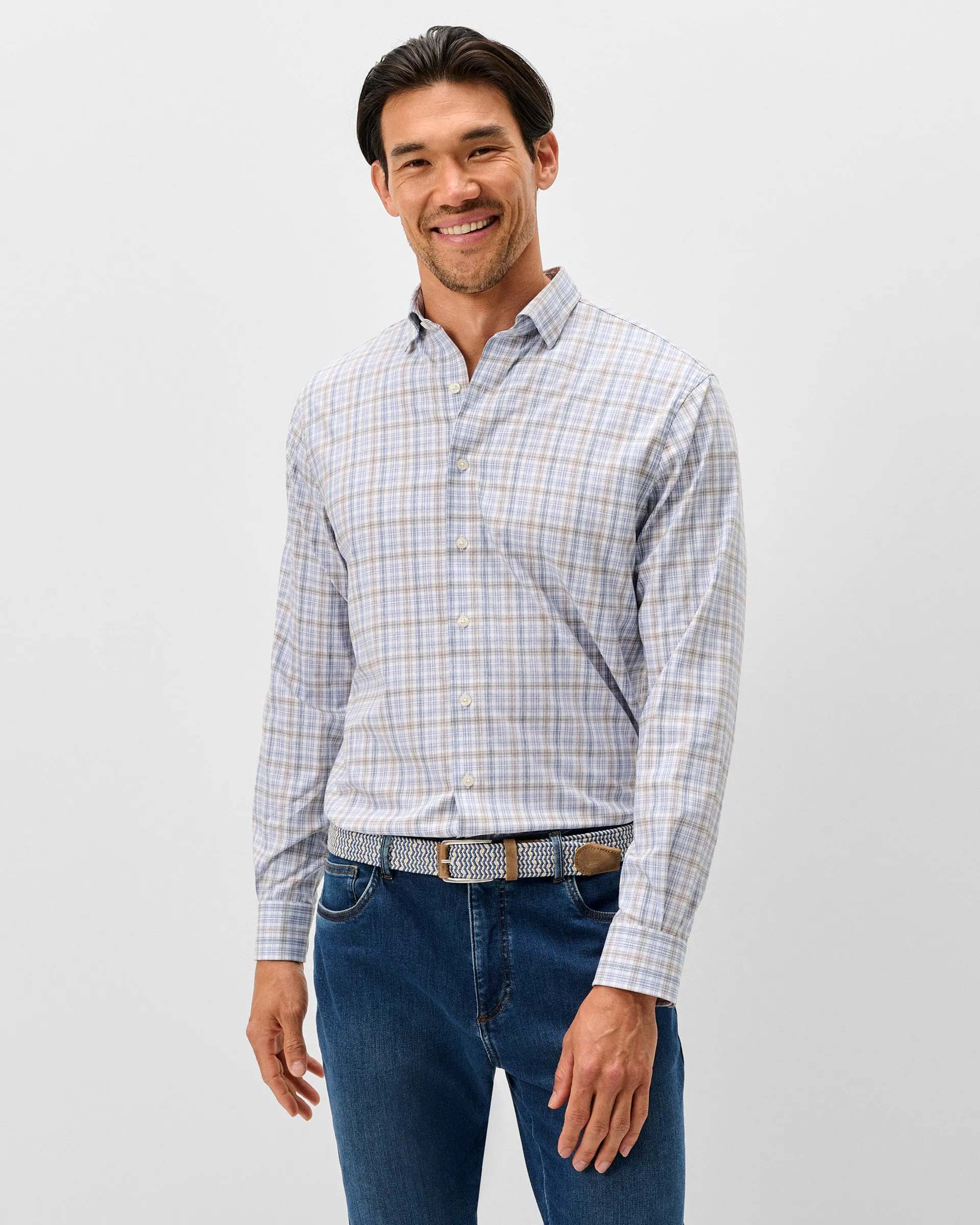 Everyday Performance Button Down Shirt - Chelsea Pane sold by Johnnie-O