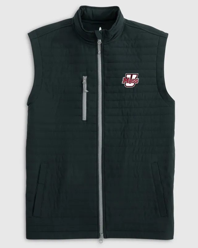 University Of Massachusetts Crosswind Quilted Performance Vest - Standard Logo made by Johnnie-O
