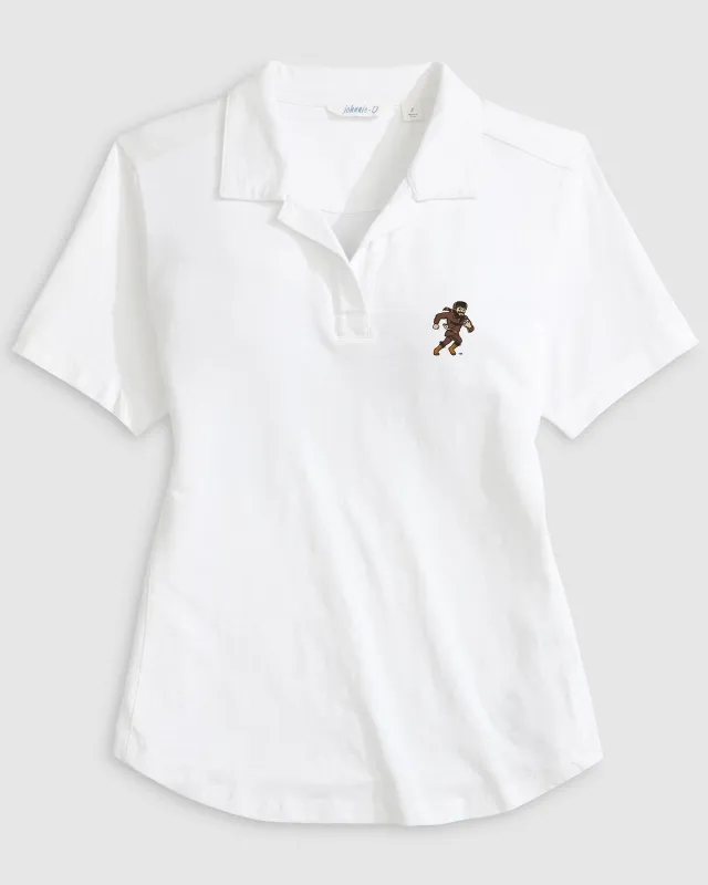Women's West Virginia University Coastal Wash Polo - Football Logo made by Johnnie-O