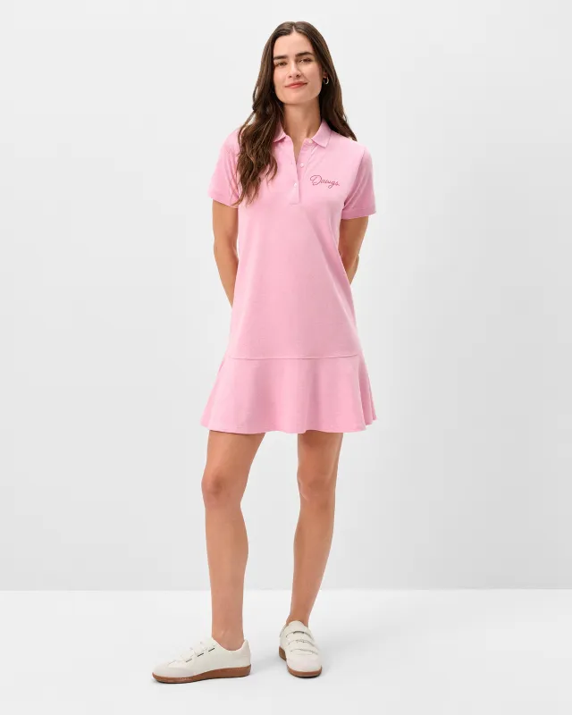 Women's University of Georgia Janie Pique Mini Polo Dress - Script Logo made by Johnnie-O