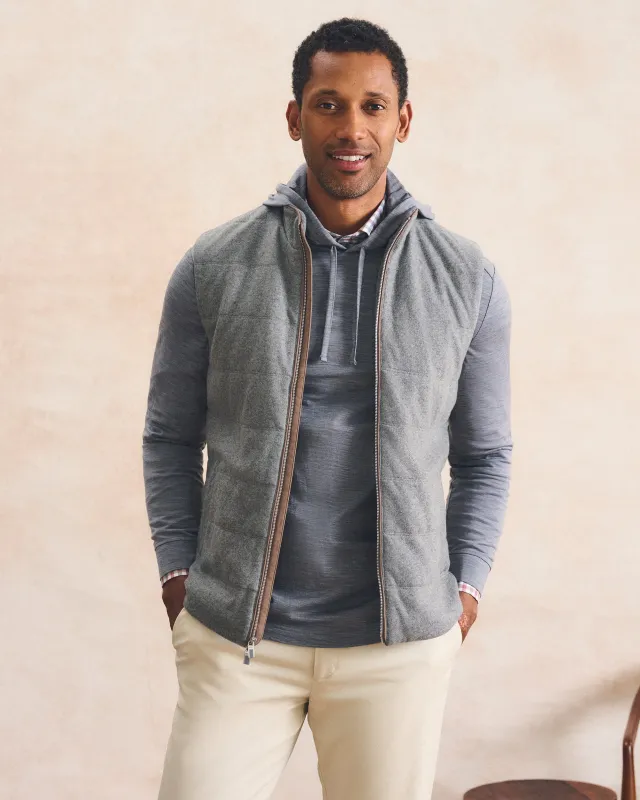 Top Shelf Cashmere Zip Vest made by Johnnie-O