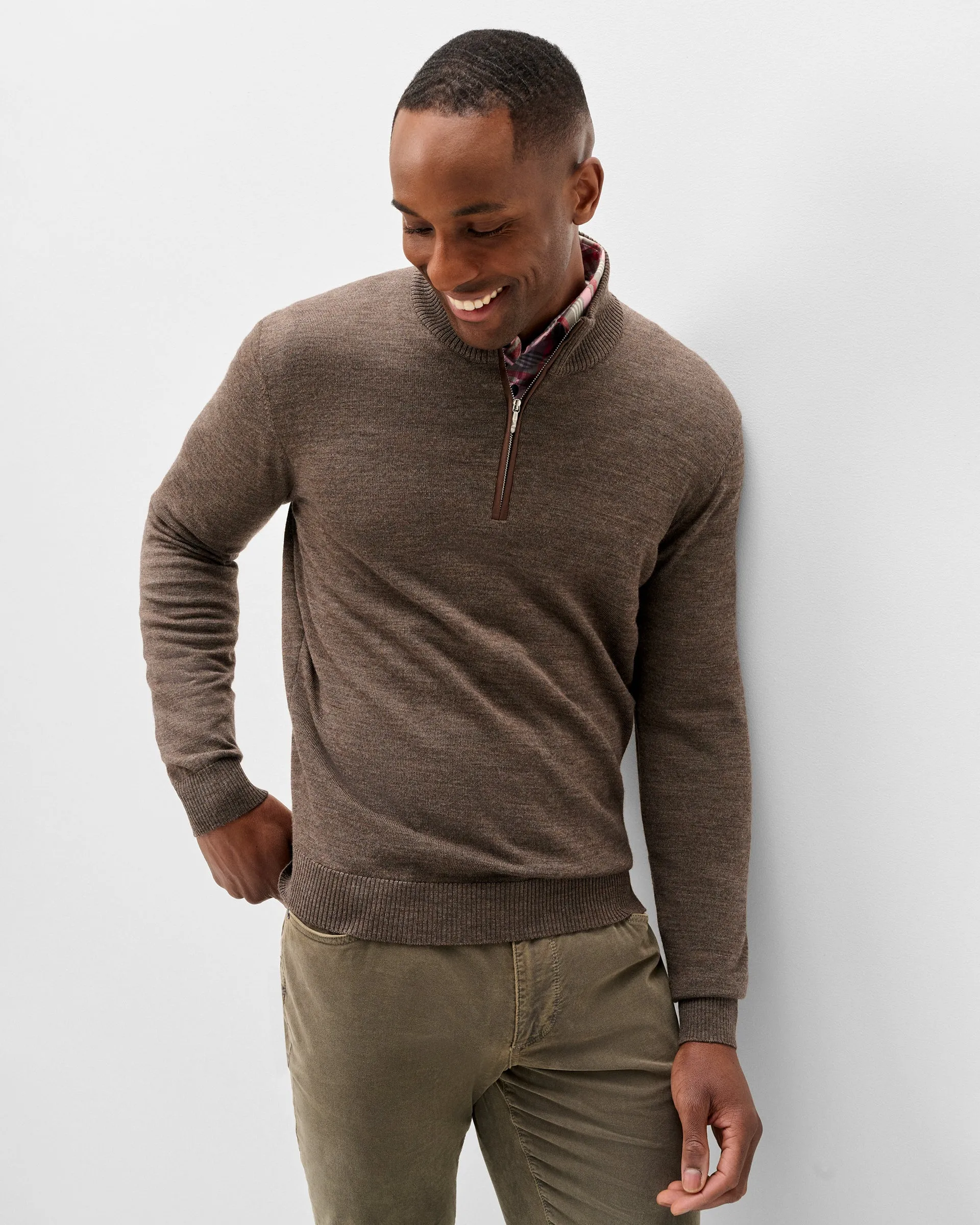 Raynor Merino 1/4 Zip Sweater sold by Johnnie-O product image thumbnail 2