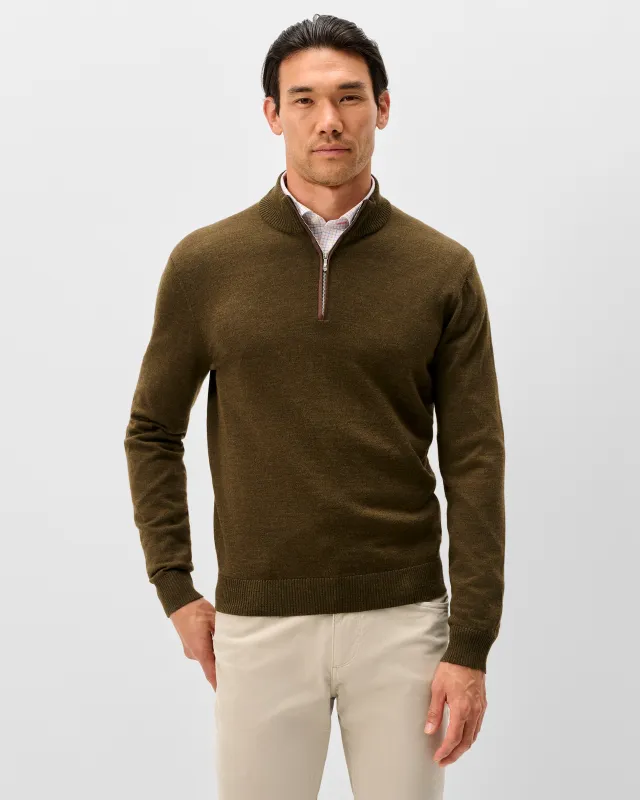 Raynor Merino 1/4 Zip Sweater made by Johnnie-O