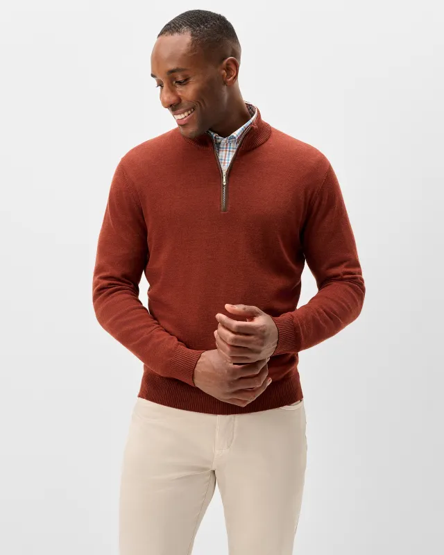 Raynor Merino 1/4 Zip Sweater made by Johnnie-O