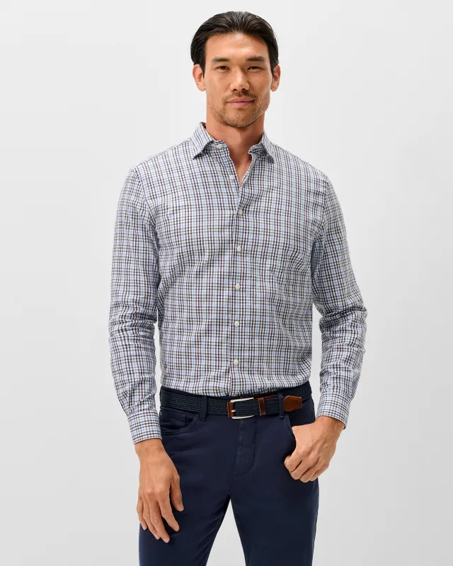 Natural Performance Button Down Shirt - Highland Pane made by Johnnie-O