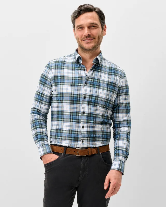 Performance Flannel Button Down Shirt - Chimney Rock Tartan made by Johnnie-O